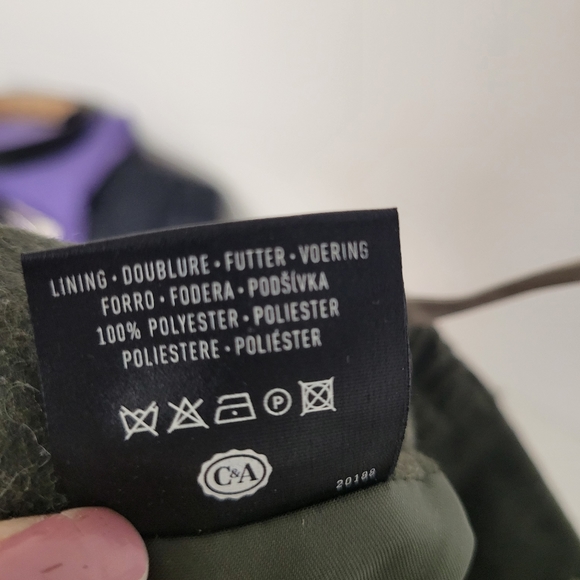 Vintage Your 6th Sense Medium Skirt Midi wool Dark Green Back& front Slit High - Picture 6 of 12